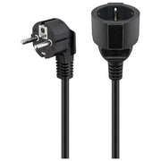 Goobay 93093 Prolunga di Alimentazione Schuko Maschio Angolato Femmina CEE 7-7 CEE 7-4 H05VV-F 3G 1.5mm² 3m 10A 250V AC colore Nero