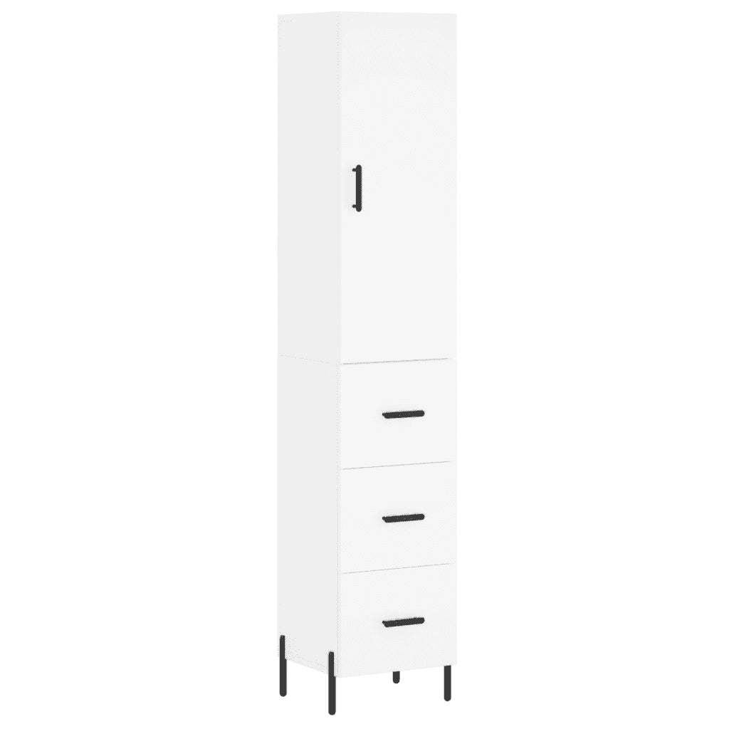 Credenza Bianca 34,5x34x180 cm in Legno Multistrato 3198857
