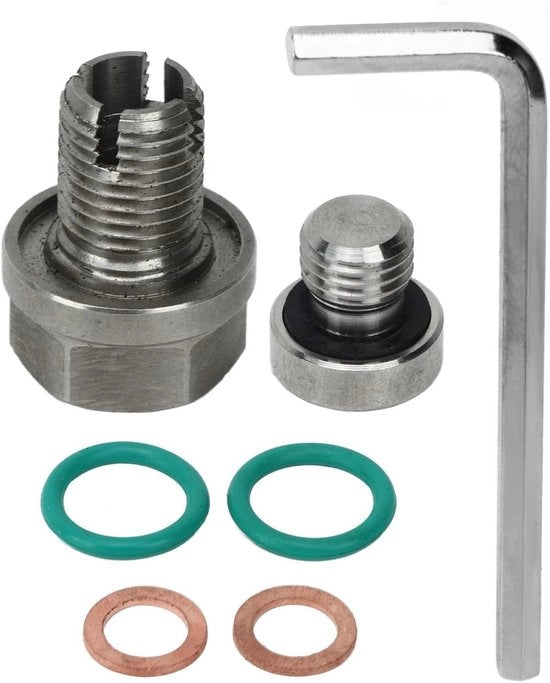 Set di riparazione per tubi di scarico in acciaio inossidabile con chiave a ingranaggi, set di O-ring (M14.1-1.5x15mm)
