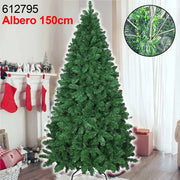 Trade Shop - Albero Di Natale Super Folto Artificiale Verde 150cm Effetto Realistico 488punte -