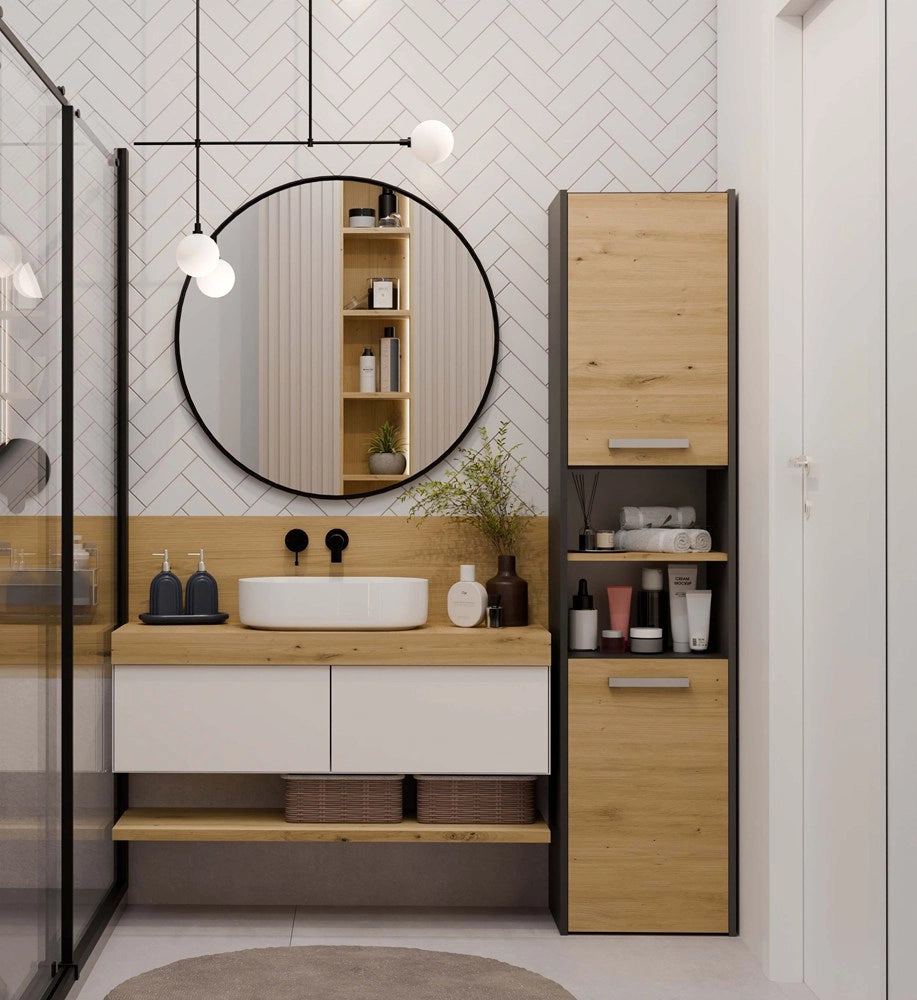 Colonna bagno SARA S40 antracite rovere artisan