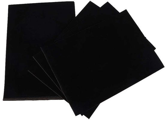 Panno di velluto in carta 10 pezzi - Autoadesivo - Tela di velluto - Multifunzionale - Decorazione morbida - Ideale per gioielli e arte.