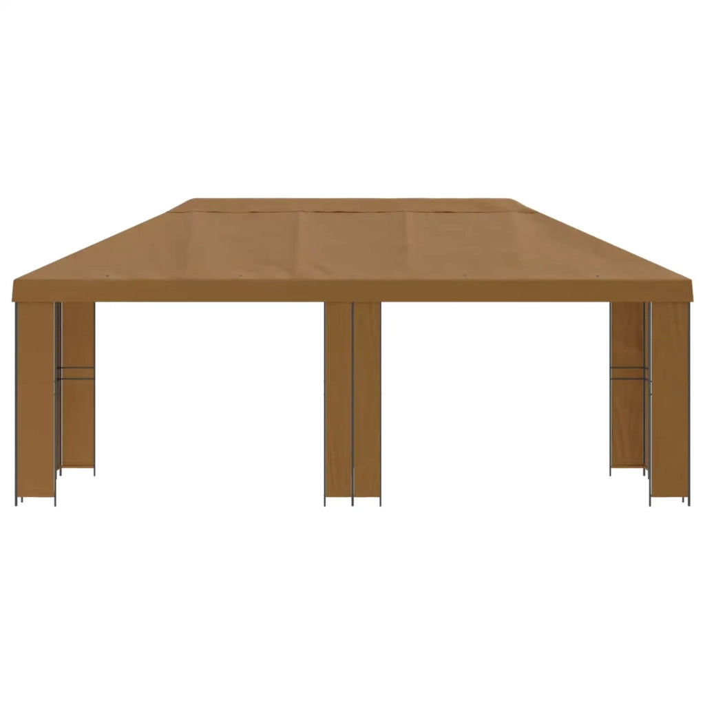 Gazebo da giardino 6 x 3 m Beige Poliestere e Acciaio 190 3376007