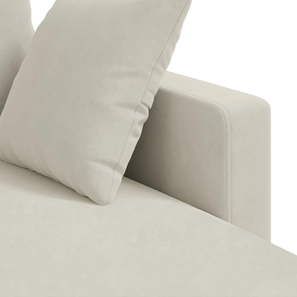 Divano Crema 198 x 134 x 80 cm Velluto