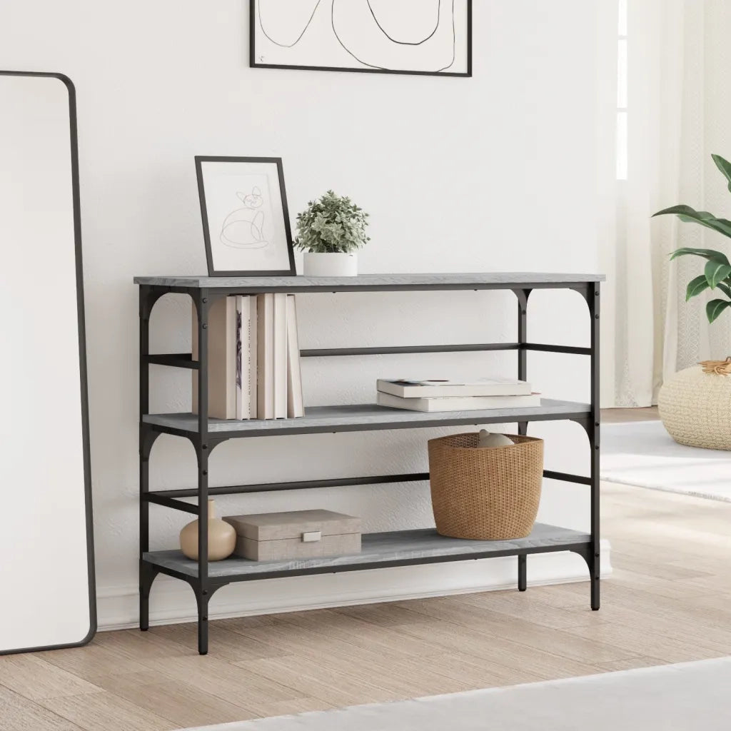 Tavolo Consolle Grigio Sonoma 100x32x75 cm in Legno Multistratocod mxl 110193