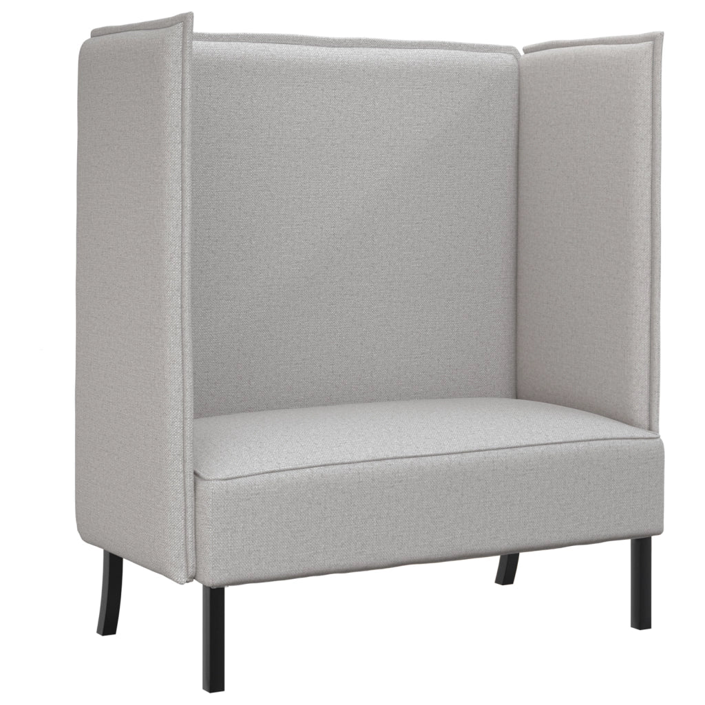 Divano Alto Grigio Chiaro 109x56x121 cm Tessuto