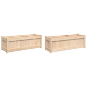 Fioriera aiuola rialzata fioriera aiuola giardino terrazza set da 2 legno di pino massiccio marrone 02_0039045