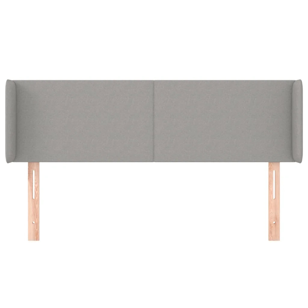Testiera ad Orecchio Grigio Chiaro 147x16x78/88 cm in Tessuto cod mxl 42045