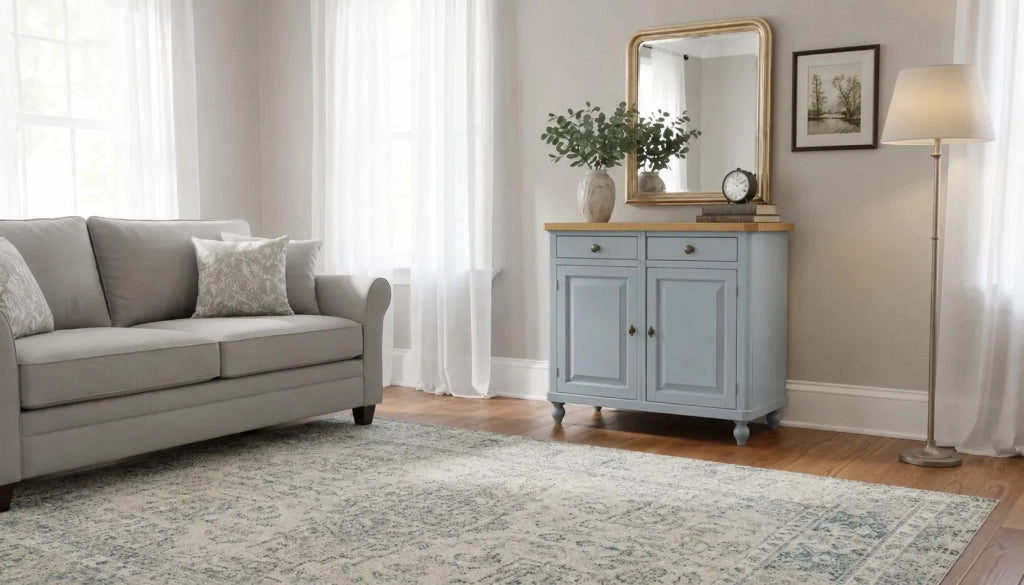 Credenza carta da zucchero shabby 2 porte 2 cassetti 104x43x98 - Mobili 2G