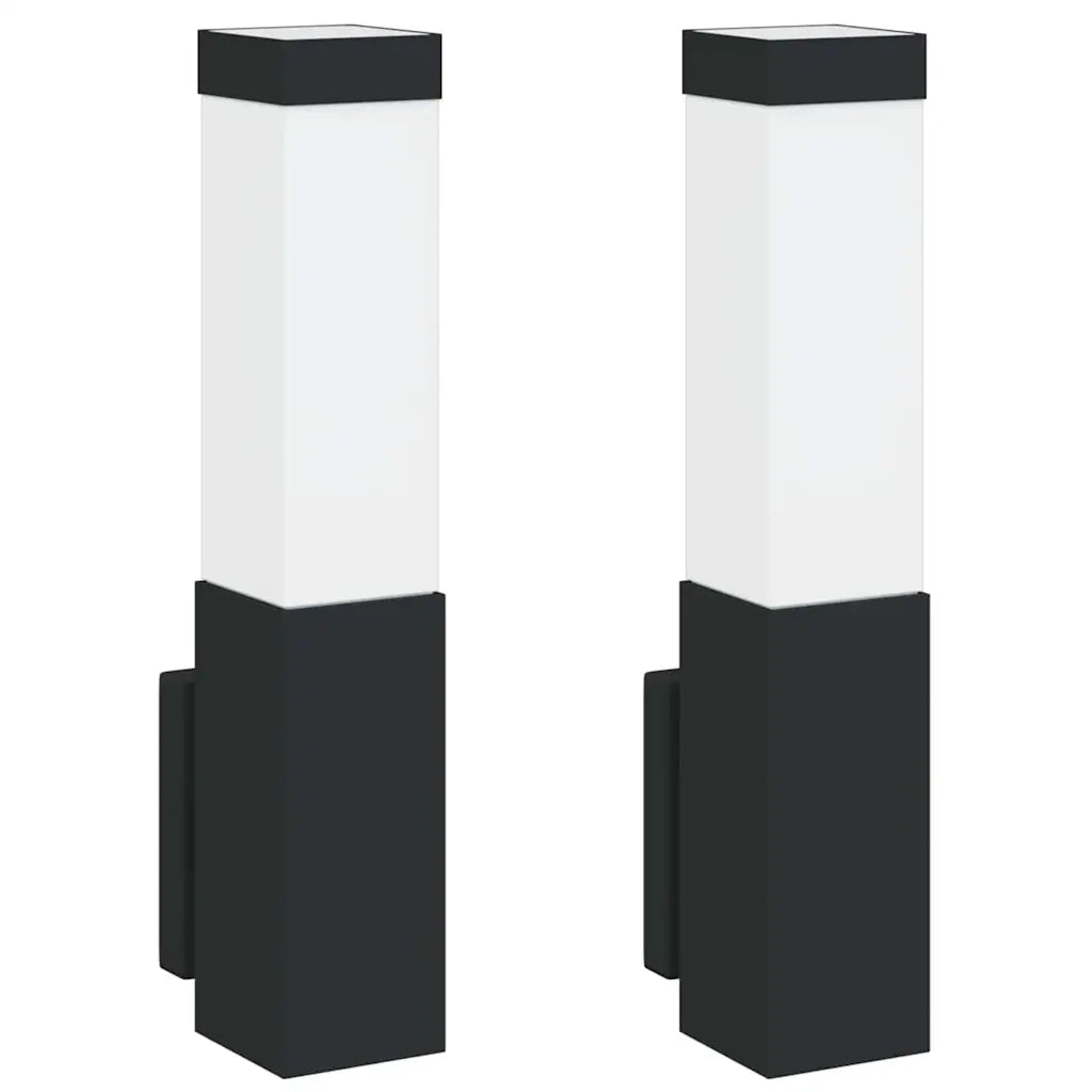Lampada da Parete Esterna 2 pz Nero 10.5 x 6 x 33 cm CFW9318139