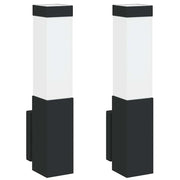 Lampada da Parete Esterna 2 pz Nero 10.5 x 6 x 33 cm CFW9318139