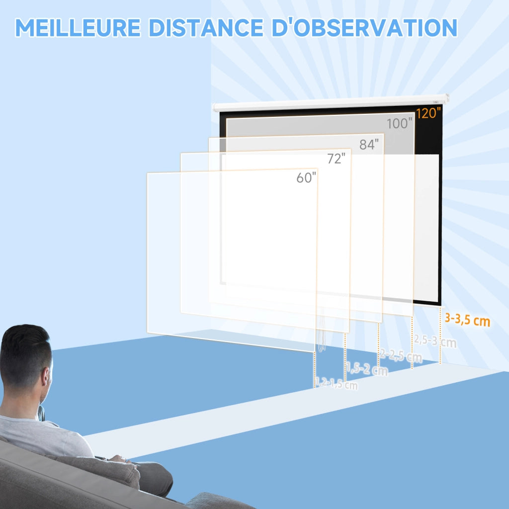Schermo di proiezione 120 pollici 16:9 4K HD ¨C Xylo ¨C montaggio a parete o soffitto