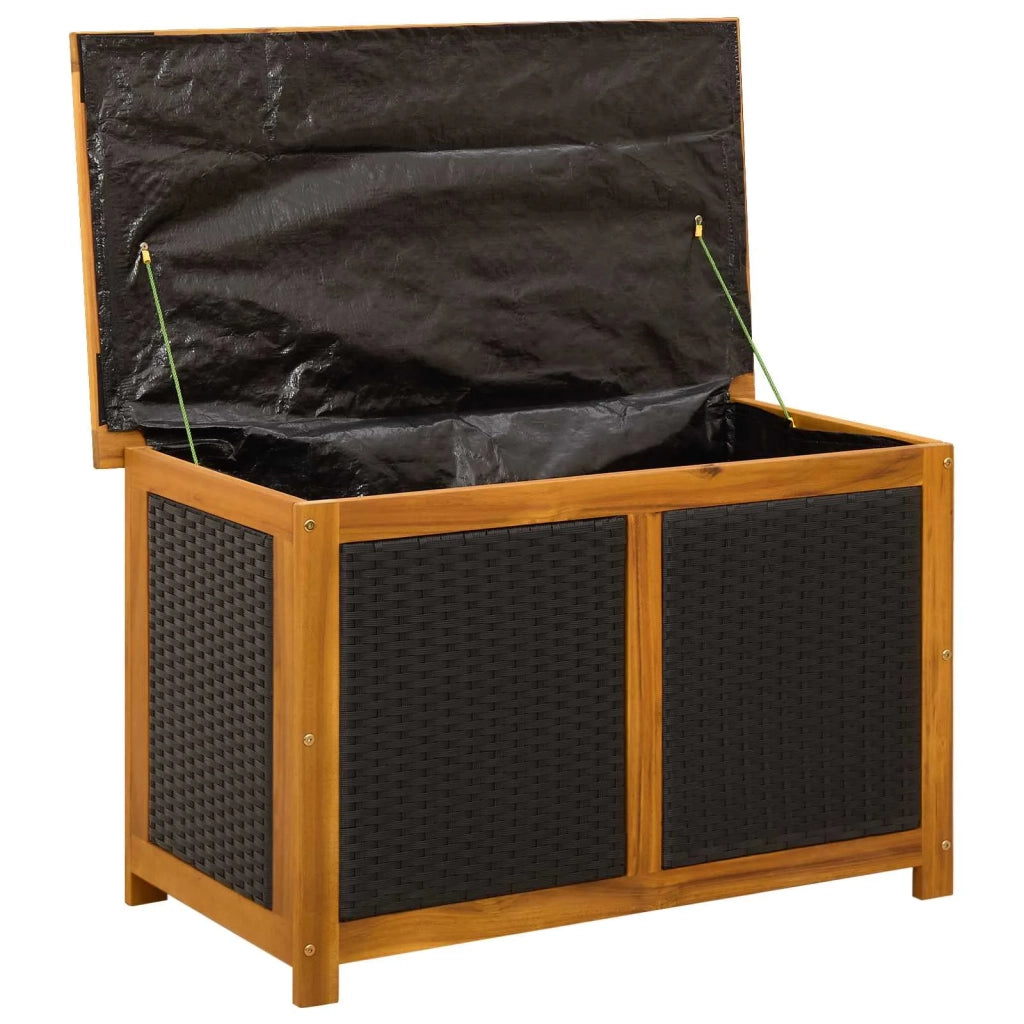 Scatola di Stoccaggio per Giardino 185 L 90 x 50 x 56 cm Nero 42002709