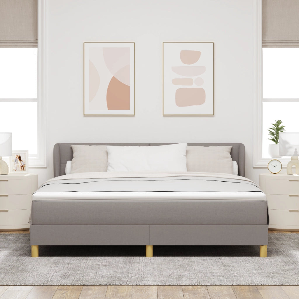 Letto con Materasso - Tortora 180x200 cm Tessuto