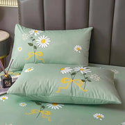 Cuscino con copertura a daisy a due pezzi, elegante, lavabile in lavatrice, colore fresco verde, 48x74 cm