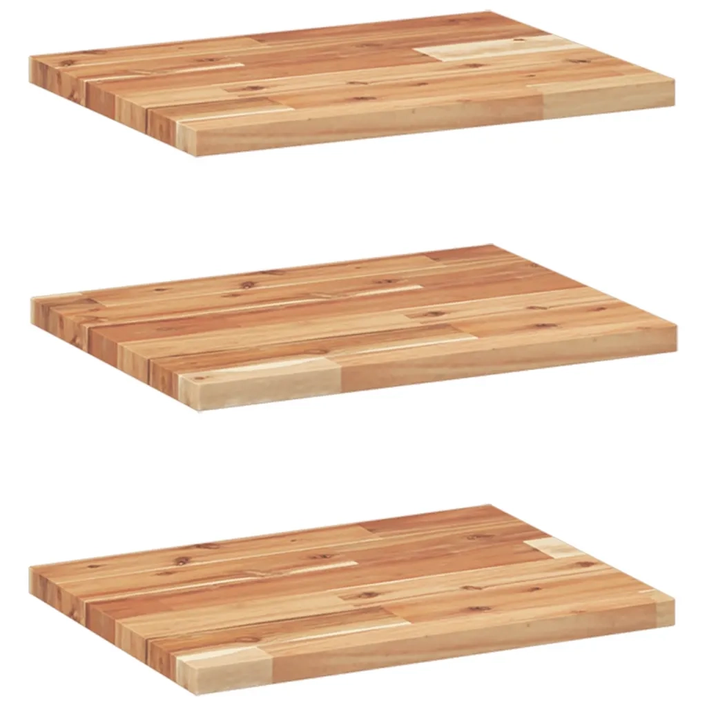 vidaXL Mensole da Parete 3 pz 40x30x2 cm Legno Acacia Rifinito a Olio