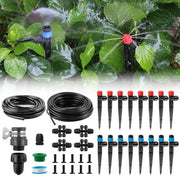 Sistema di Irrigazione per Giardino con Connettore Rapido, Aspiratore Automatico e Set di Irrigazione a Gocce
