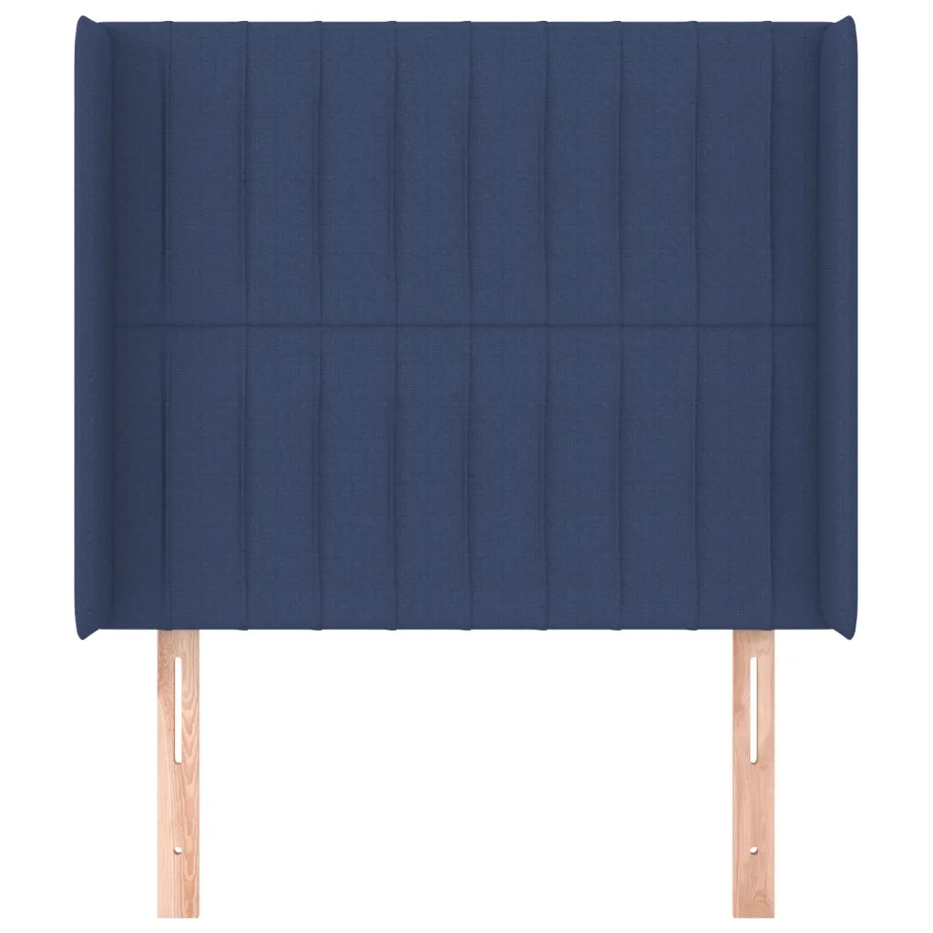 Testiera | Testata ad Orecchio Blu 83x16x118/128 cm in Tessuto