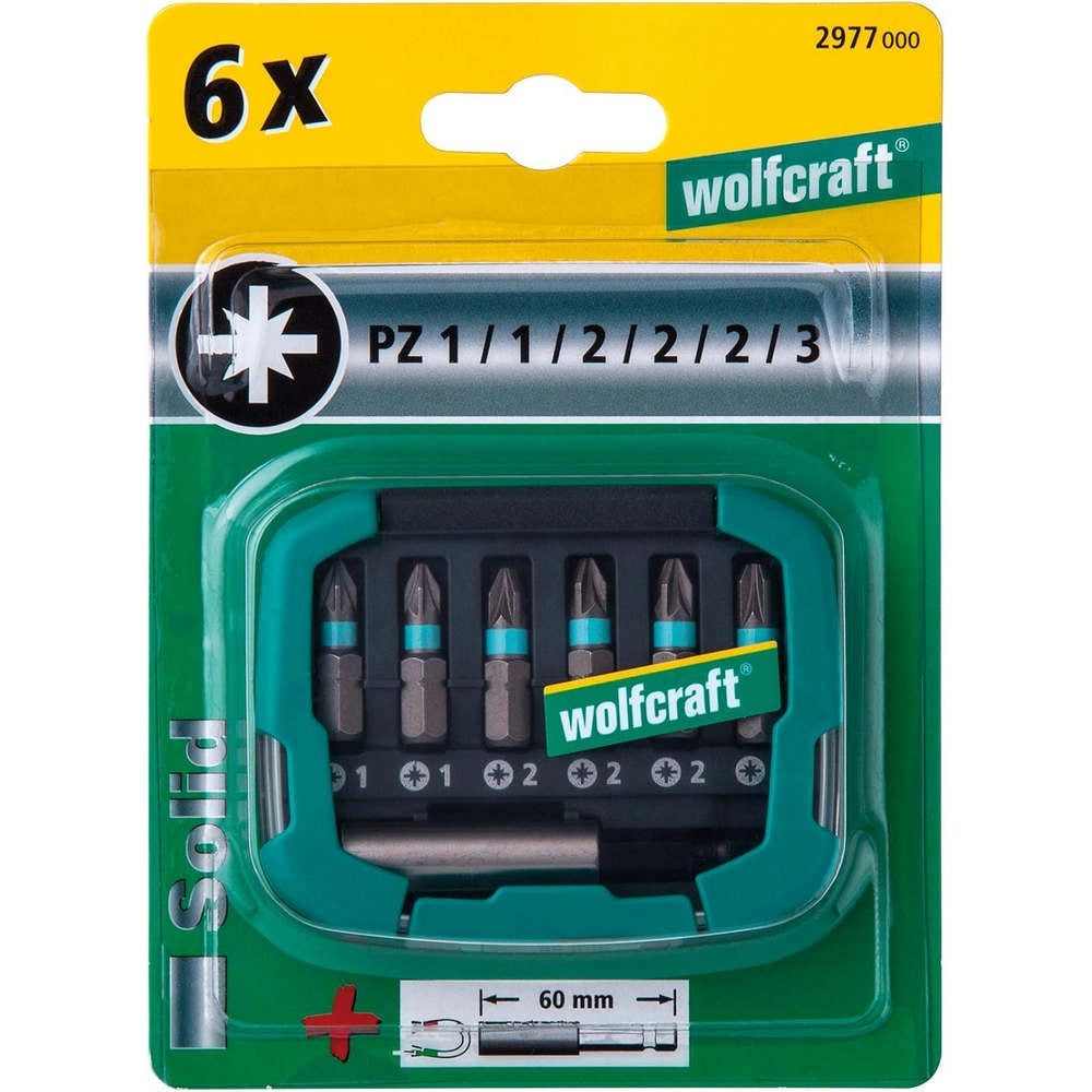 Bit-Box 6 Inserti Impronta a Croce PZ 1–3 e Portainserto Wolfcraft