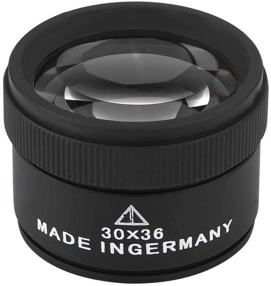 Vetrino da ingrandimento 30x - Ottica professionale - Raggi X - Piccola dimensione - Ideale per gioielli e monete
