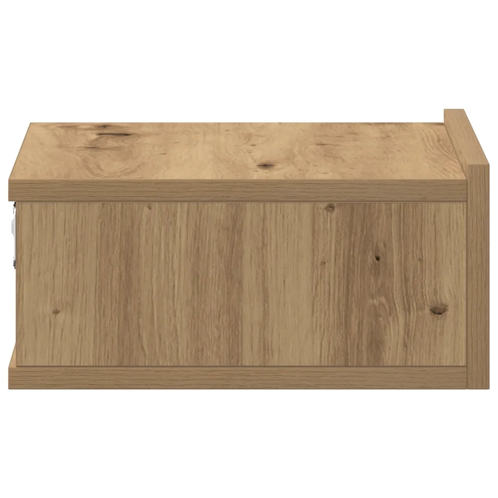 Comodini Pensili 2pz Rovere Artigianale 40x30x15 cm Truciolato 861122