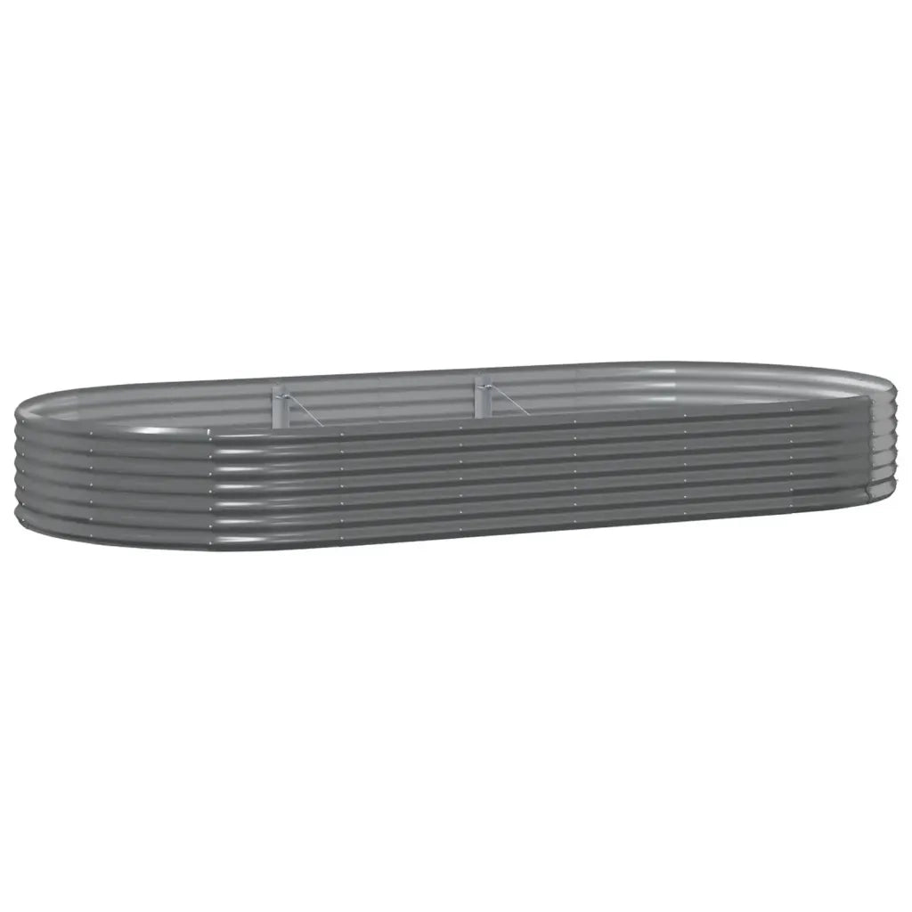 Letto Giardino Acciaio Zincato 296x140x36cm Grigio 319029