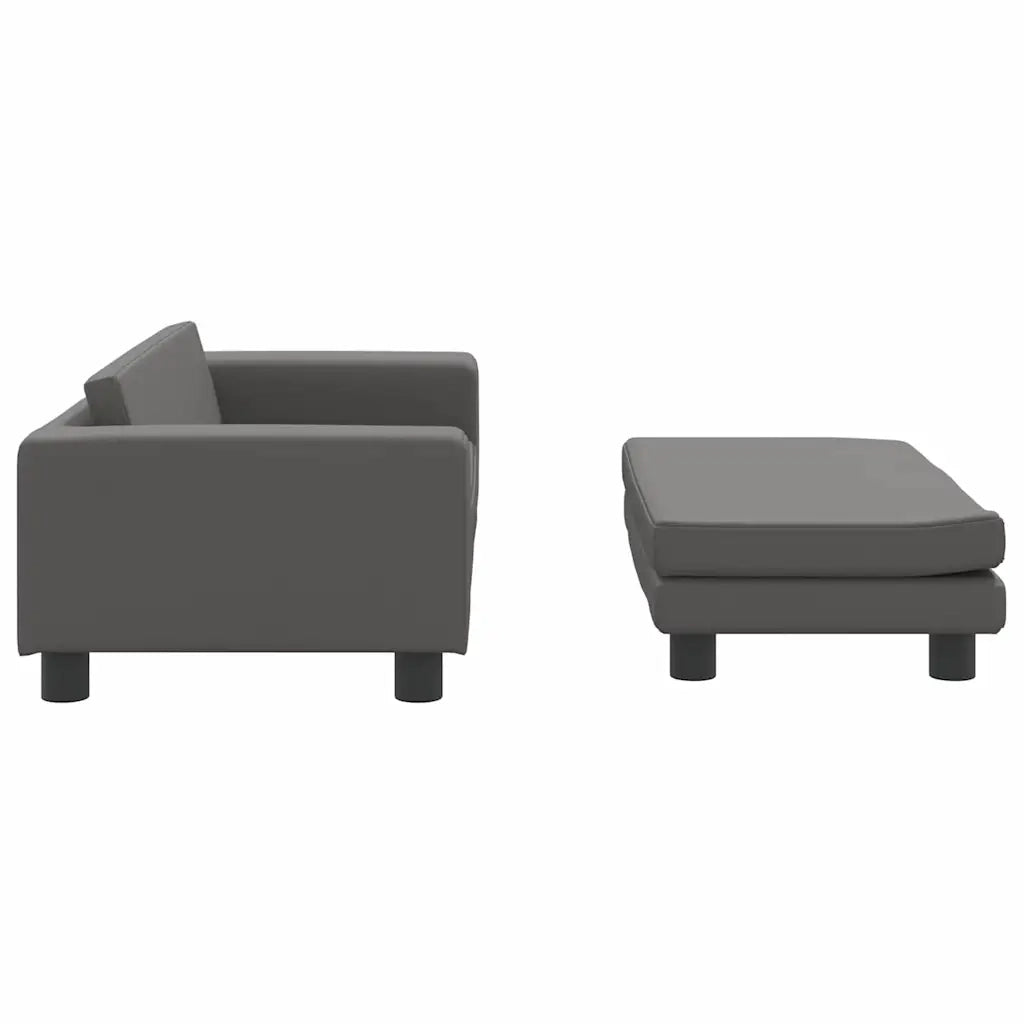 Lettino per Cani con Estensione Grigio 100x50x30 cm Similpelle 172029