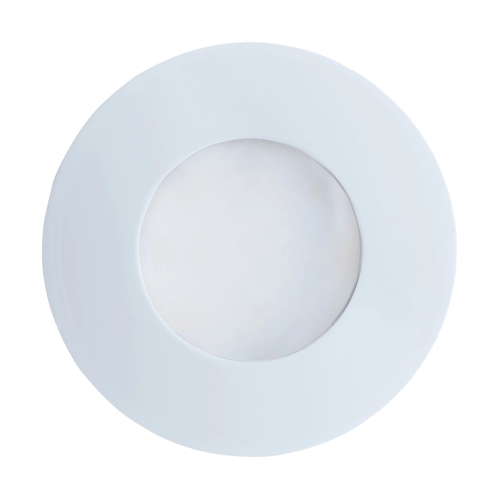 Lampada Ad Incasso Esterno Moderno Margo Alluminio Bianco Vetro Led