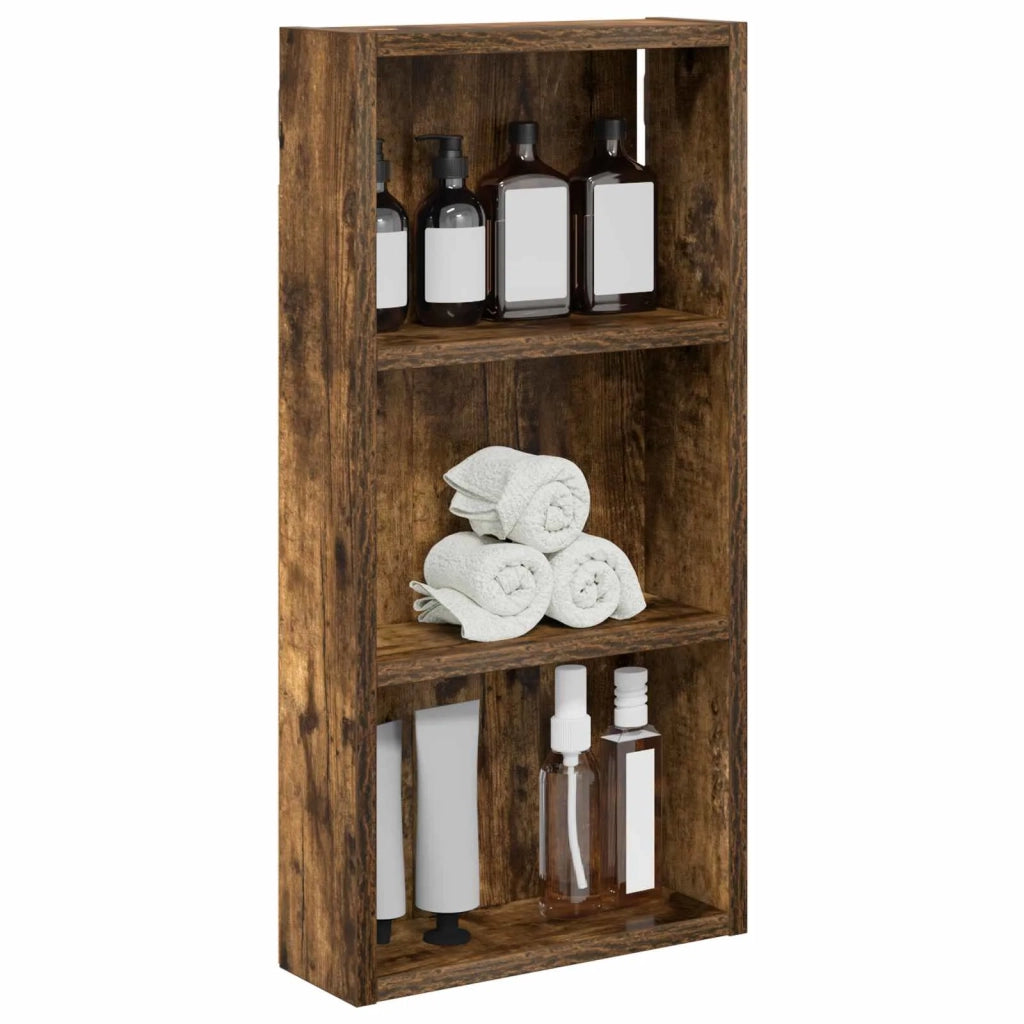 Armadio da bagno a muro Quercia Affumicata 30 x 10 x 60,5 cm