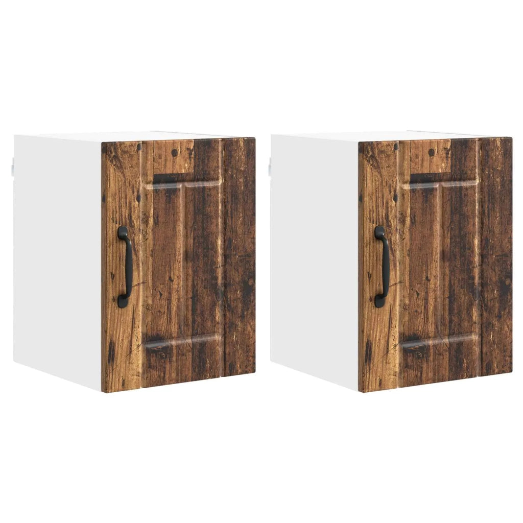 Armadietto a muro LUCCA 2 pcs Legno antico 30 x 31 x 40 cm