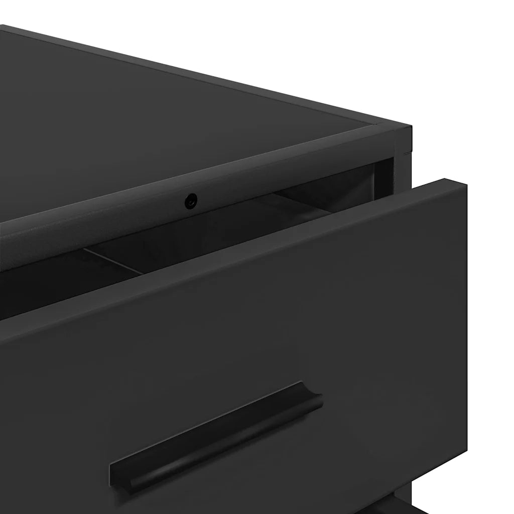 Cassettiera Nera 70x41x56 cm in Legno Multistrato 849074