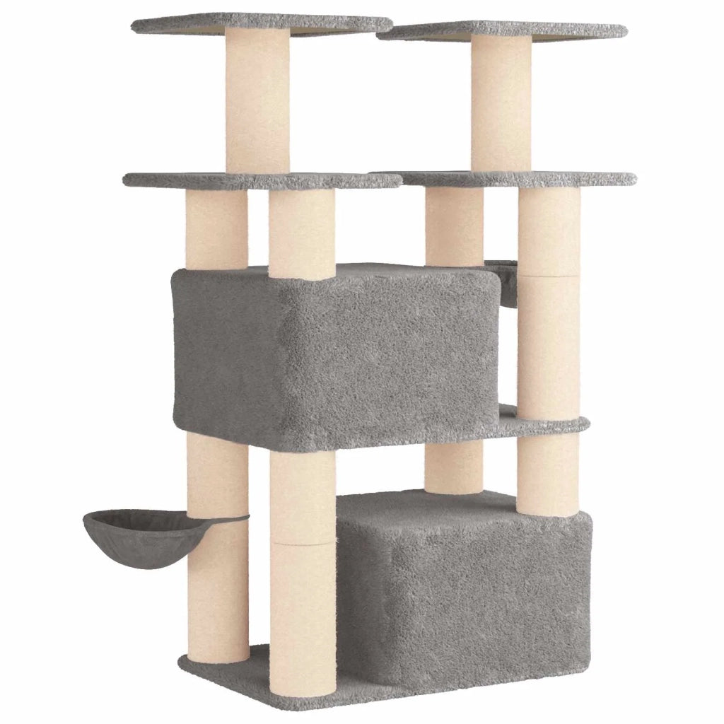 Albero per gatti con pali per graffiare in sisal 2 pz 147 cm 3422901