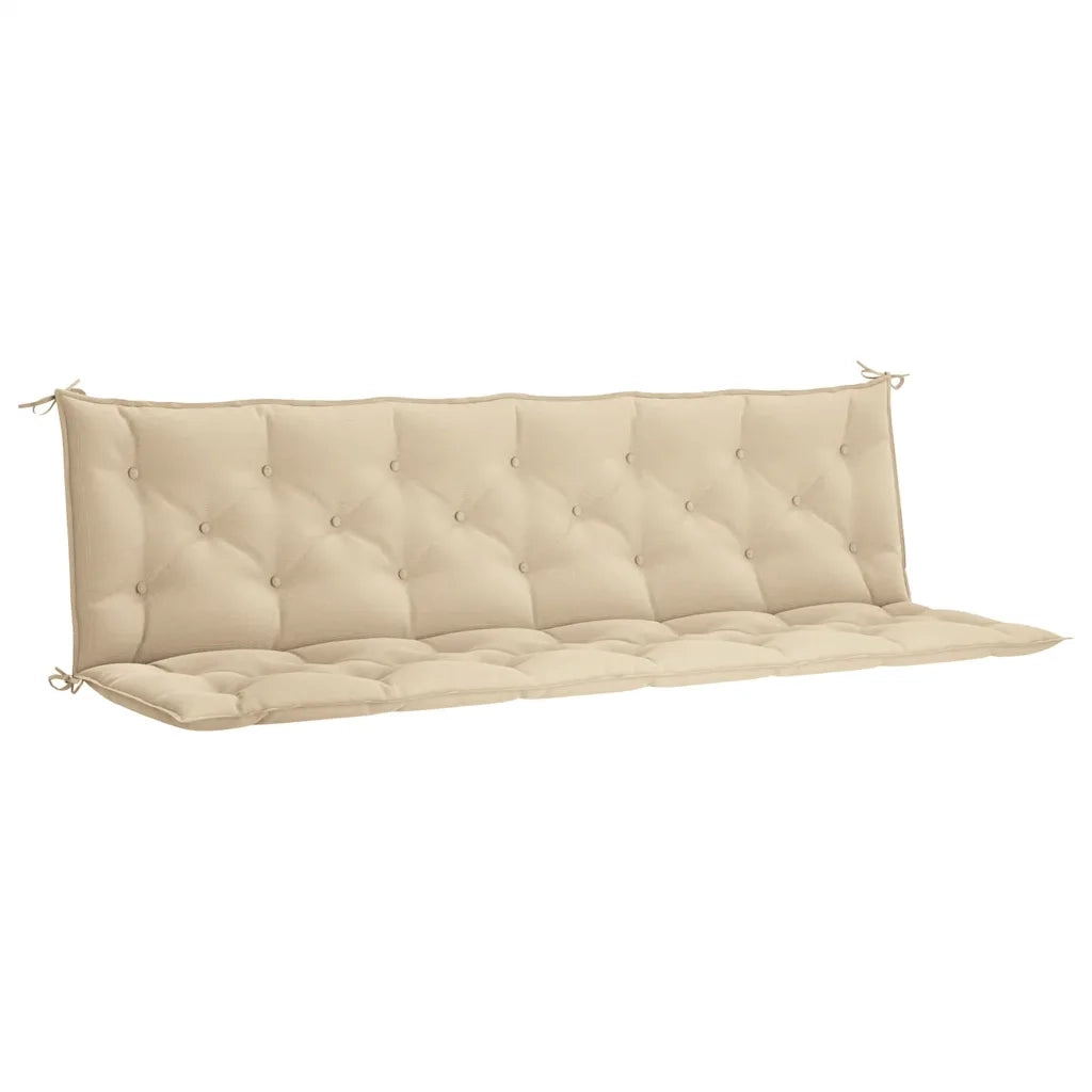Cuscini Panca da Giardino 2pz Beige 200x50x7cm Tessuto Oxford