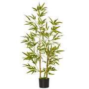 Pianta Artificiale Bamb¨´ 120cm ¨C zephmum ¨C Vaso con 336 Foglie
