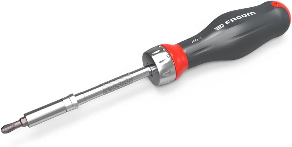 ATCL.1PB - Cricchetto per punte protwist con 15 punte, manico ergonomico bi-materiale, cricchetto 45 denti di alta qualità