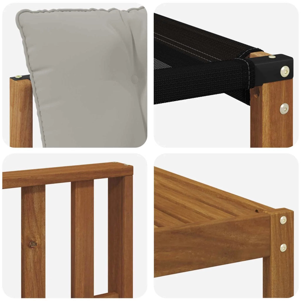 Set di divani da esterno 6 pcs Grigio Naturale e Chiaro