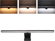 Monitor di computer con illuminazione a LED USB - Barra di illuminazione con 3 modi di illuminazione regolabili - Lampada da tavolo a LED regolabile per monitor da ufficio - NERO