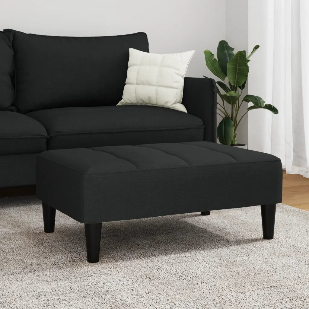 Poggiapiedi Nero 77x55x31 cm in Velluto 4007369