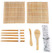 Kit di Sushi - 9 pezzi/set - Set di Sushi in Bambù - Spiedini da Sushi/Pedali/Salsa di Sushi - Duraturo/Robusto - Facile da Utilizzare