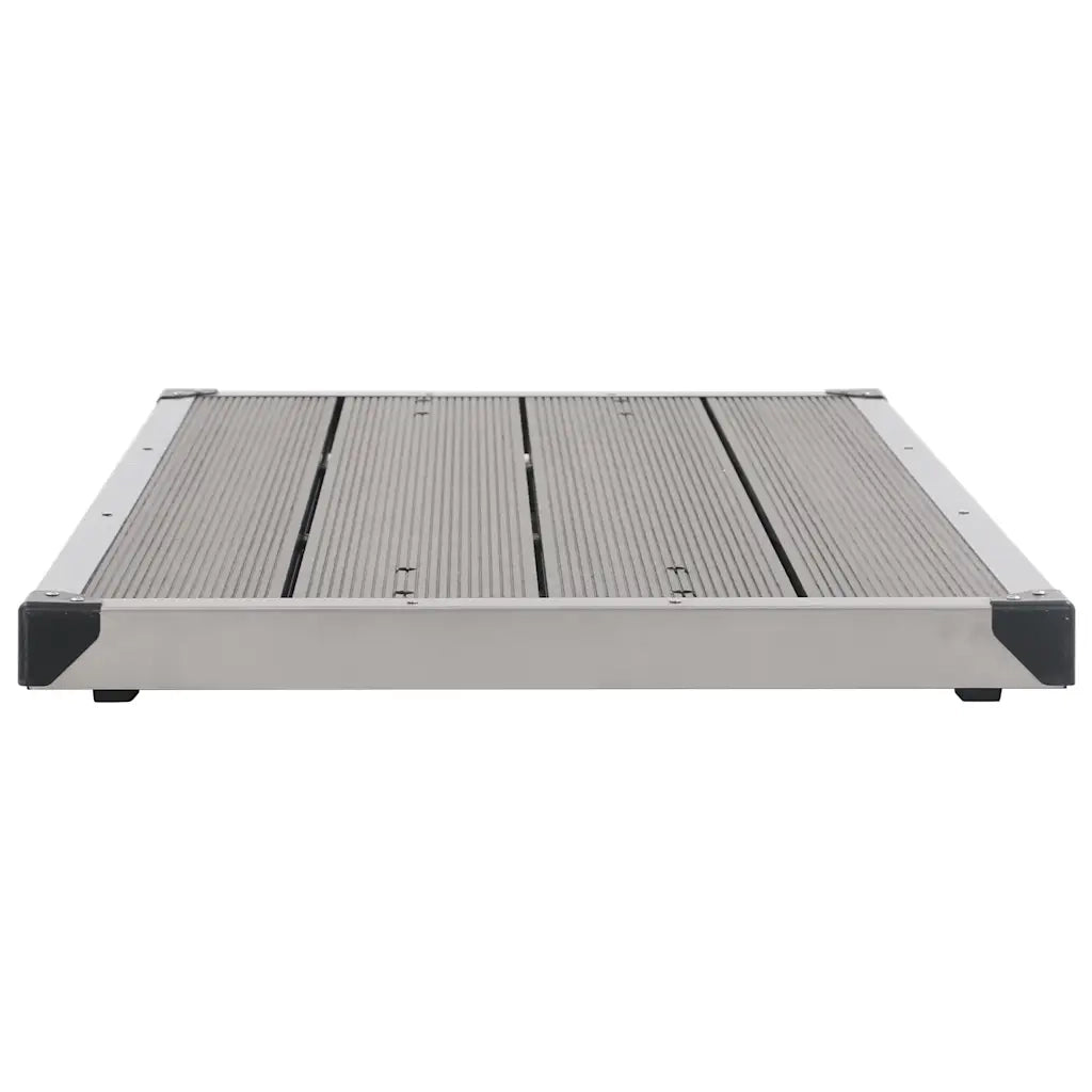Doccia da Giardino con Base Grigia 220 cm in Acciaio Inox 3070793