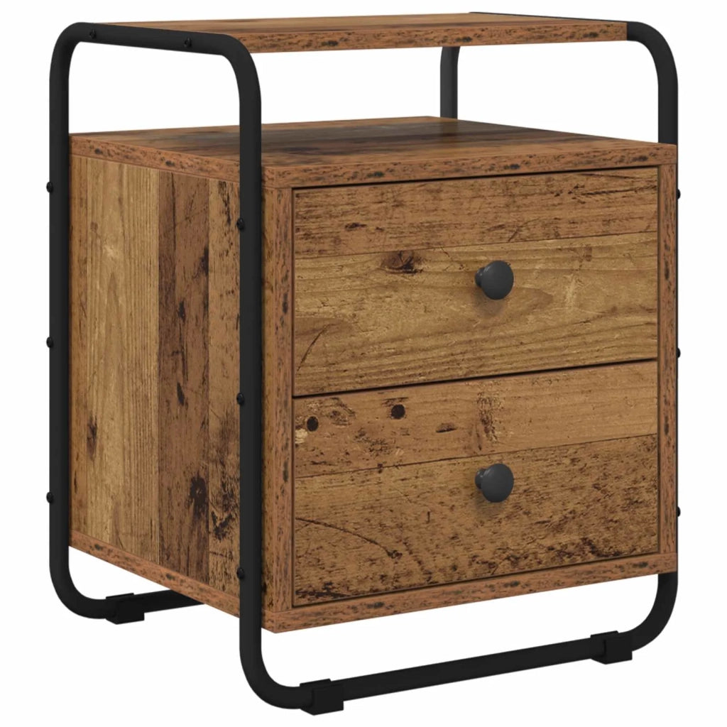 Armadio da Notte 2 pz Legno antico Legno ingegnerizzato 8007632