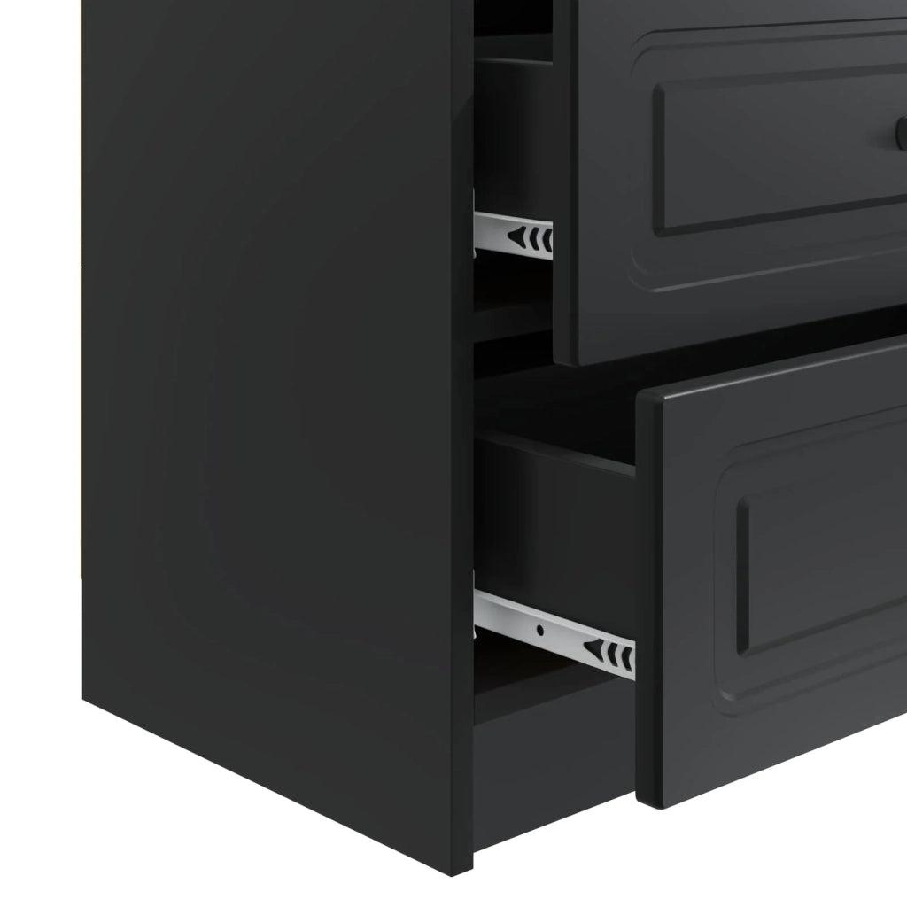 Armadio da Notte Nero 62 x 34,5 x 44,5 cm Legno ingegnerizzato