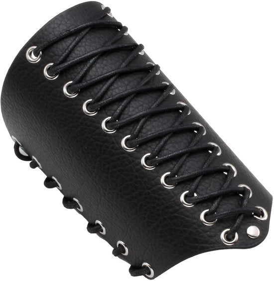 Maniche in Pelle - Manopole per Uomo - Cinturino Regolabile - 2 Pezzi - Comfortevoli - Ideali per il Cosplay - Manopole da Costume