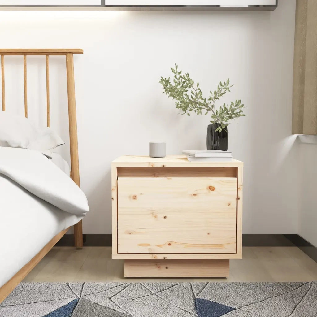 Comodini 2 pz 35x34x32 cm in Legno Massello di Pino 813396