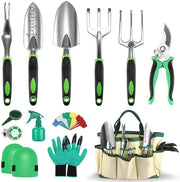 Kit di attrezzi per giardinaggio in acciaio inossidabile, 13 pezzi, con borsa di stoccaggio, regalo per giardinieri