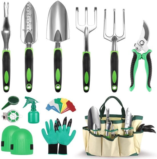 Kit di attrezzi per giardinaggio in acciaio inossidabile, 13 pezzi, con borsa di stoccaggio, regalo per giardinieri