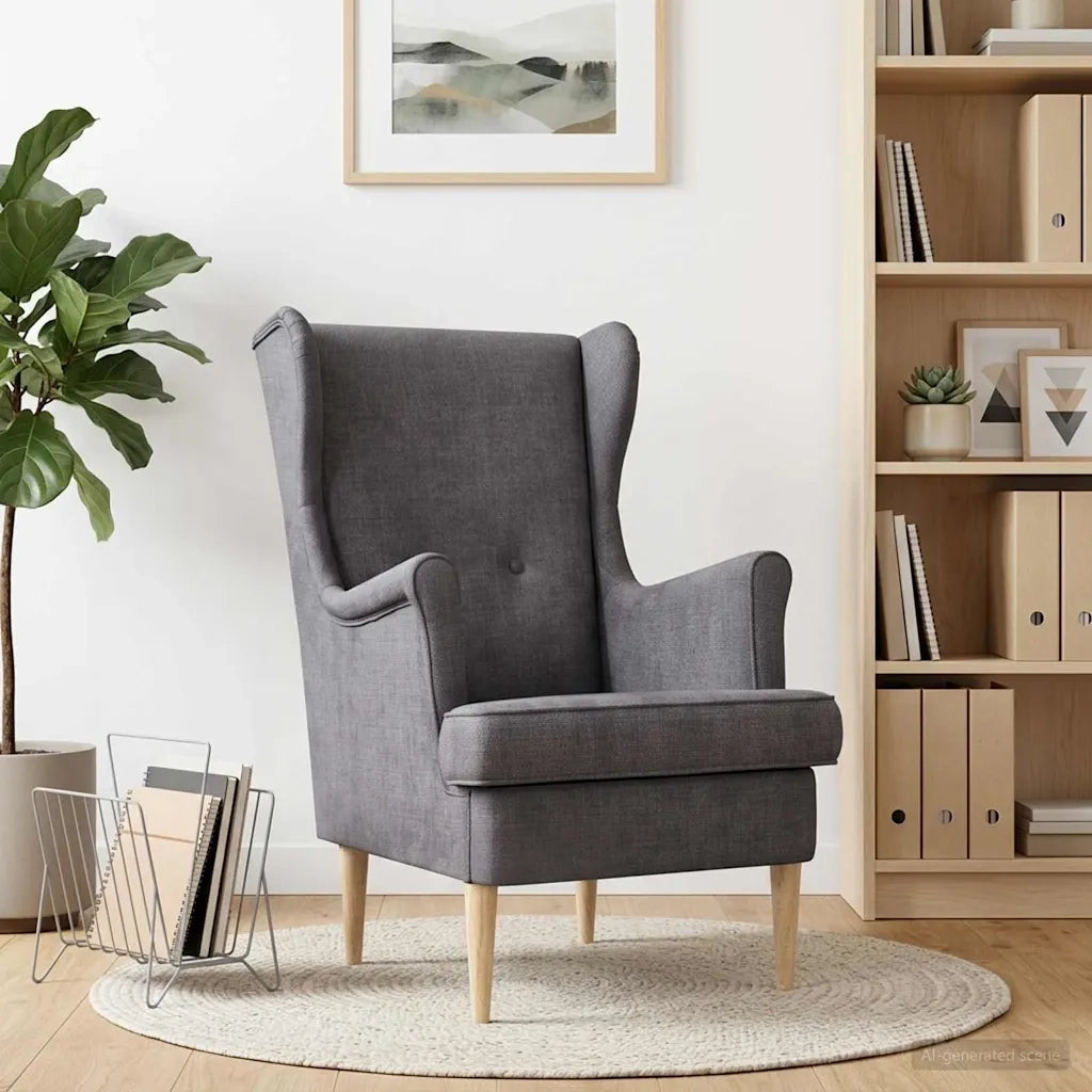 Poltrona-Divano Sedia-Poltroncina Grigio Scuro ARES