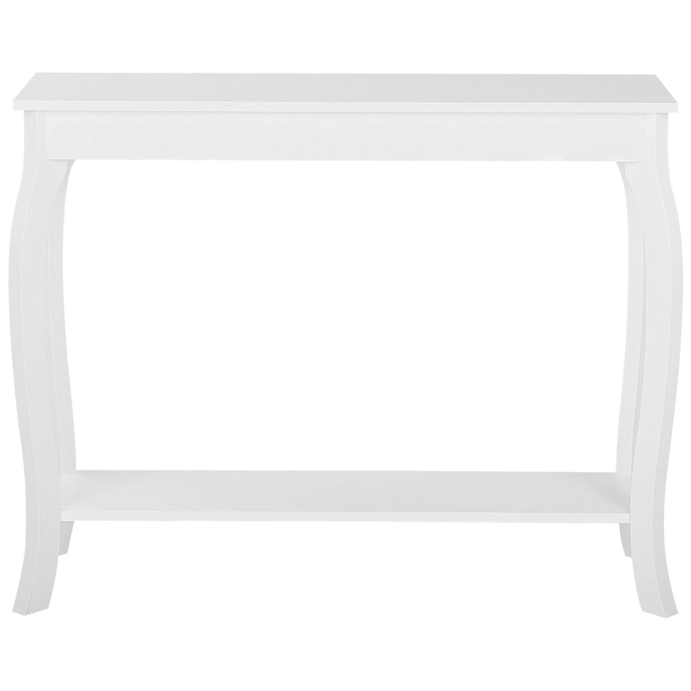 Consolle Bianco 100 x 30 cm Scaffale Espositore Moderno in Stile Francese Soggiorno Corridoio Camera da Letto