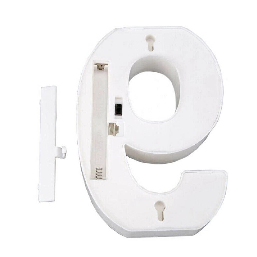 Trade Shop - Numero 9 Luminoso Bianco A Led Decoro Per Eventi Feste Luce Calda 3000k 16x3cm -
