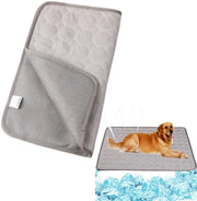 Mat di Raffreddamento per Animali da Compagnia - Dimensioni Extra Grandi - Lato Gelido per Cani - Grigio (XL/100 * 70cm)